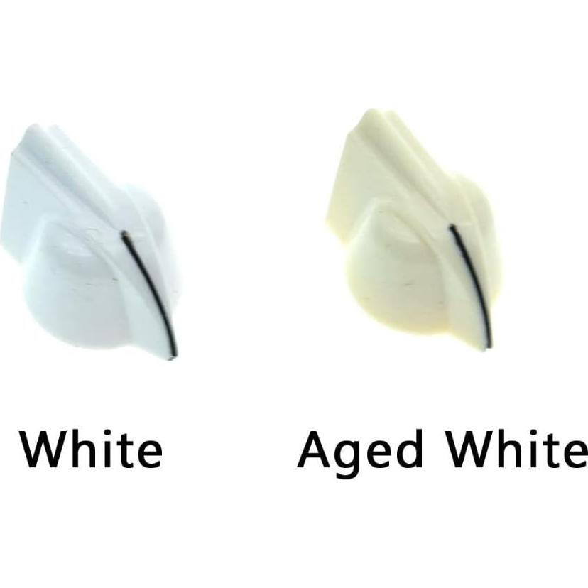 Dopro Perillas de Potenciómetro Mini Vintage 12-Pack Blanco Envejecido
