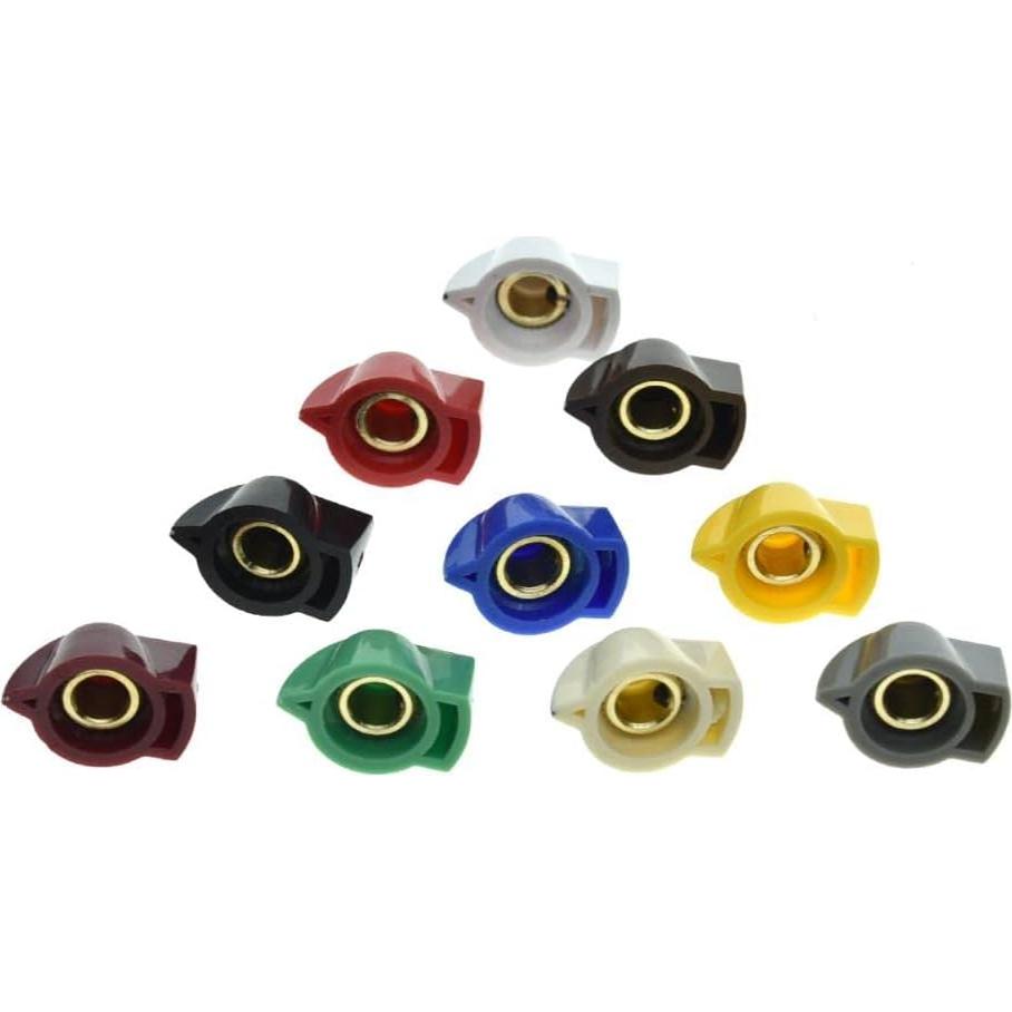 Dopro Perillas de Potenciómetro Mini Vintage 12-Pack Blanco Envejecido