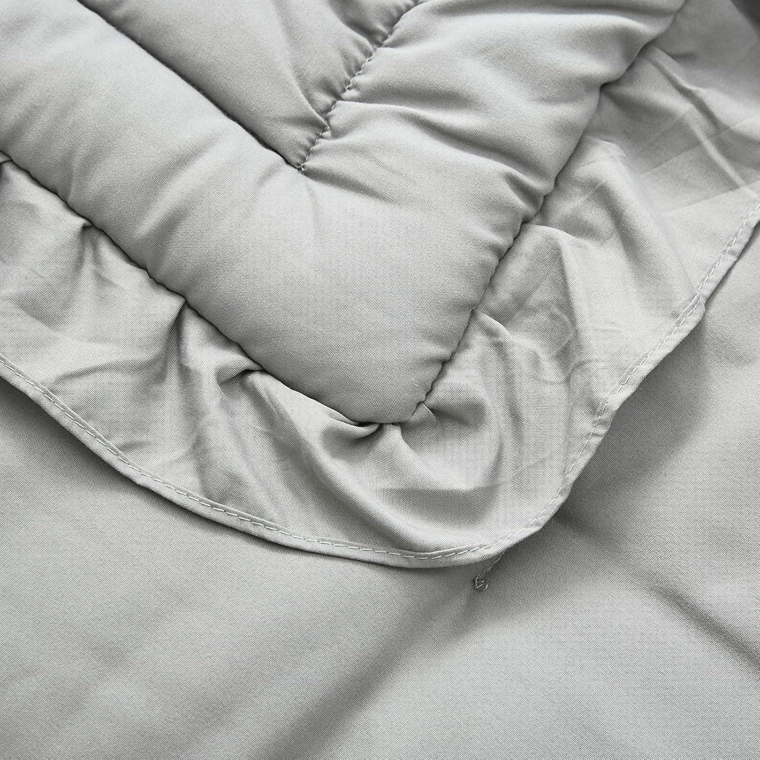 Juego de Ropa de Cuna 3 Piezas Uozzi Gris Acolchado Suave