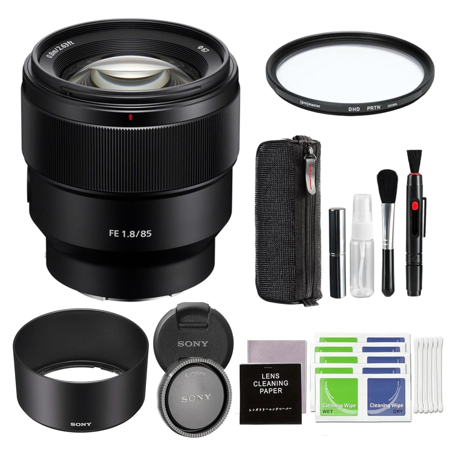 Lente Sony FE 85mm F1.8 Telefoto Prime para Cámaras E-Mount