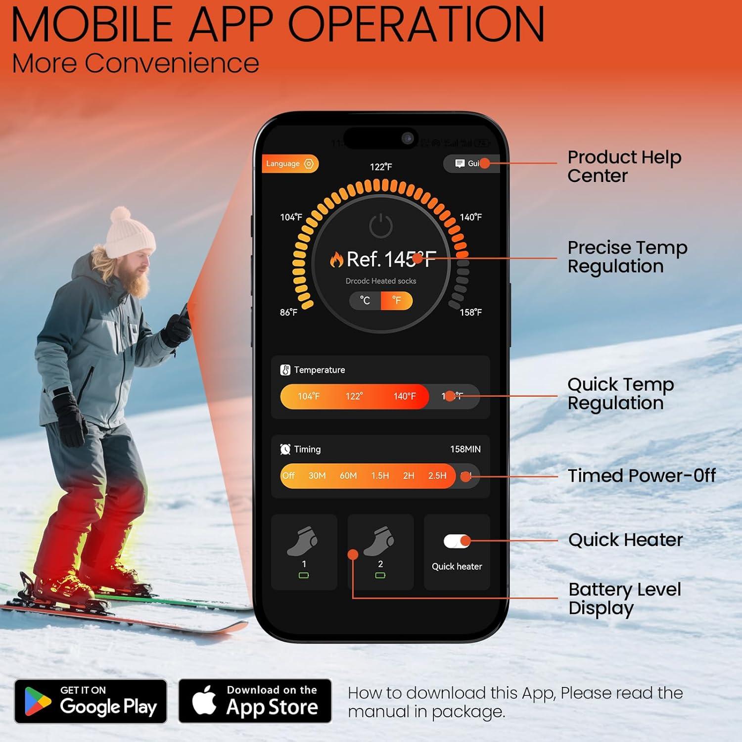 Calcetines Térmicos Eléctricos SURGOAL con Batería 8500mAh