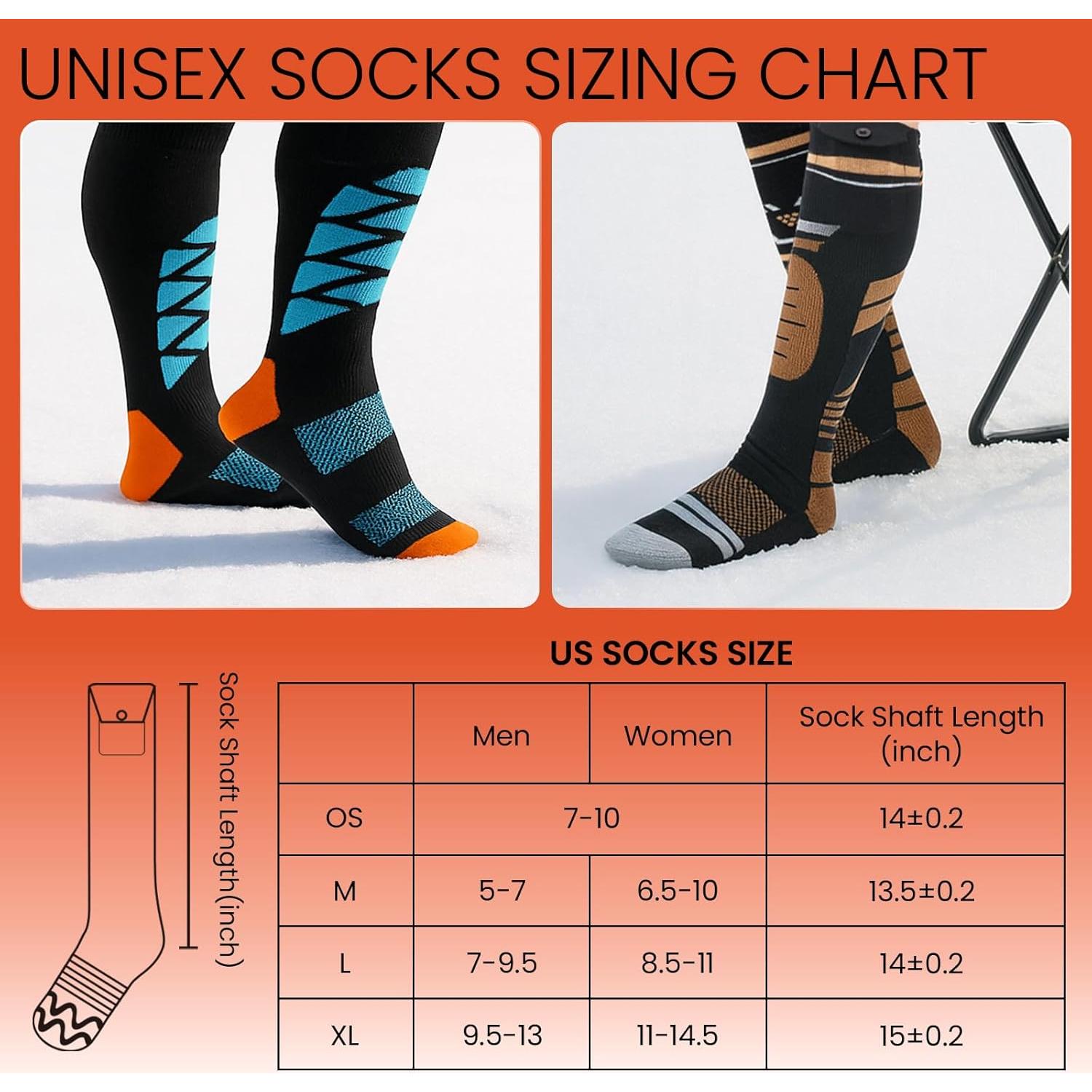 Calcetines Térmicos Eléctricos SURGOAL con Batería 8500mAh