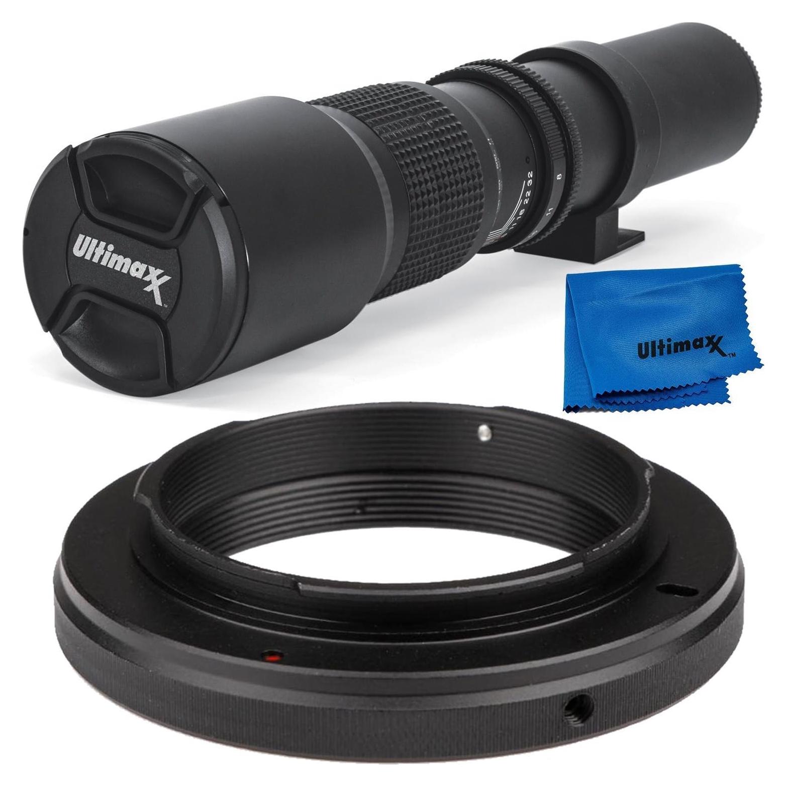 Lente Telefoto Ultimaxx 500mm f/8 para Cámaras Canon DSLR