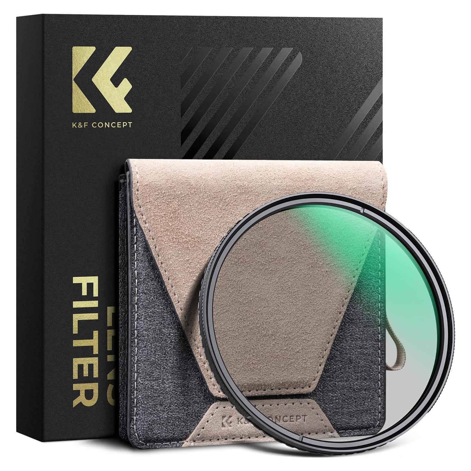 K&F Concept 55mm Circular Polarizers Filter Super Slim with 36 Multi-Layer Coatings, High Definition Circular Polarizing Filter (CPL) Camera Lens Filter (Nano-X PRO Series)