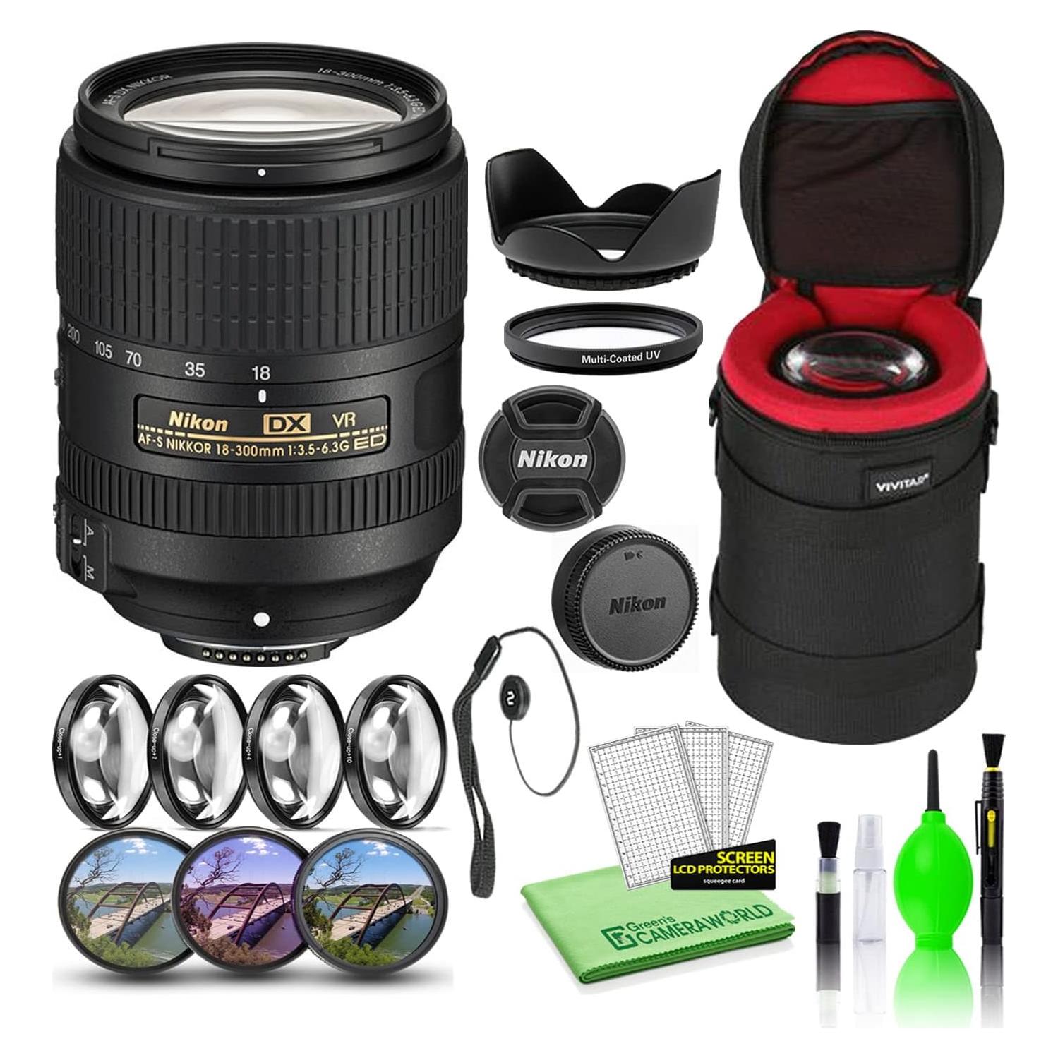 Lente Nikon AF-S DX NIKKOR 18-300mm f/3.5-6.3G ED VR + Accesorios