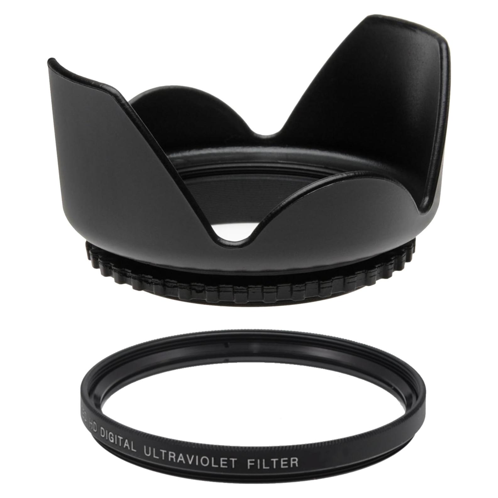 Filtro UV 62mm + Capucha Tulipán 62mm SSD para Lentes