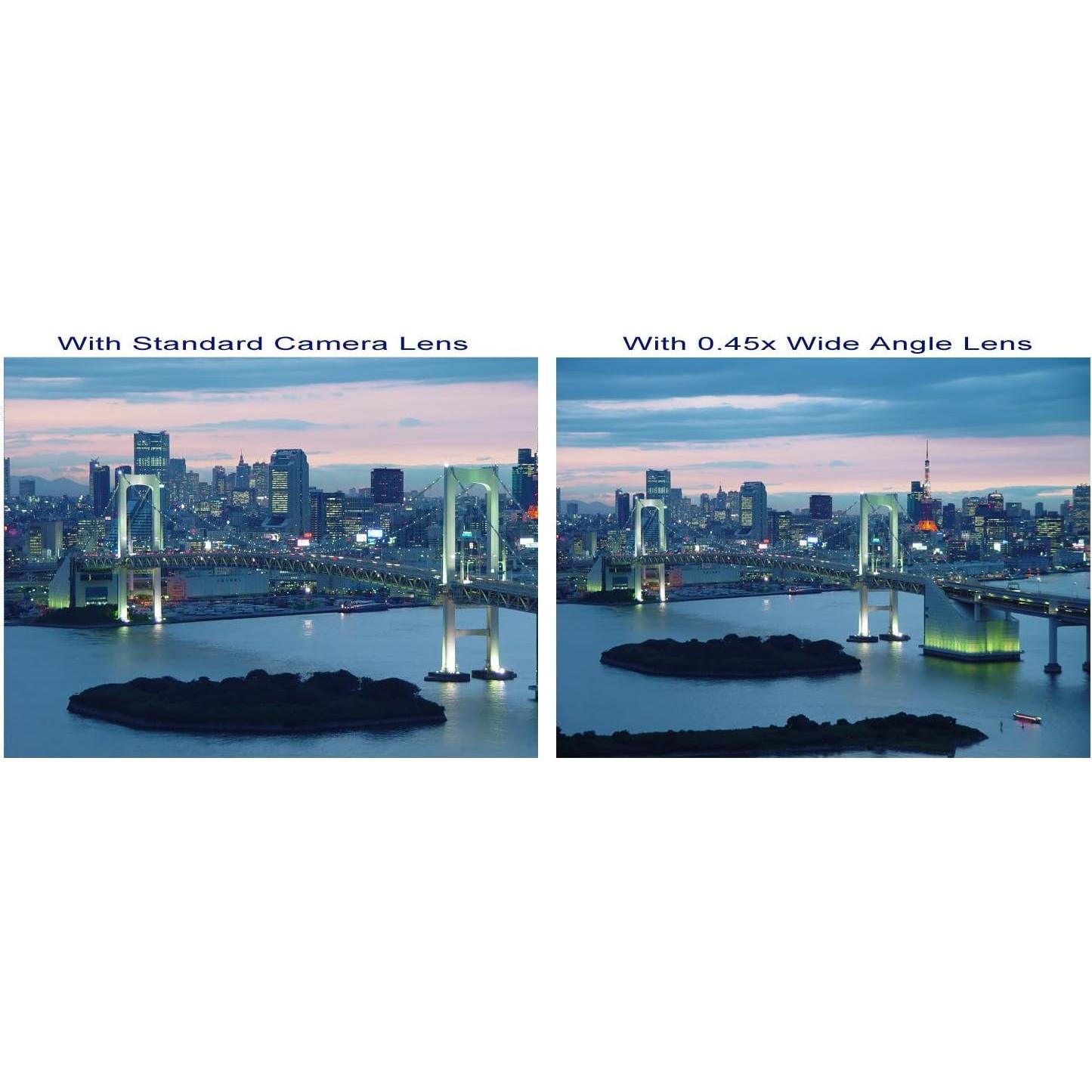 0.45x Wide Angle Lens with Macro (Modification Style) Magnetic Type Compatible with Panasonic TA-1 (HM-TA1)