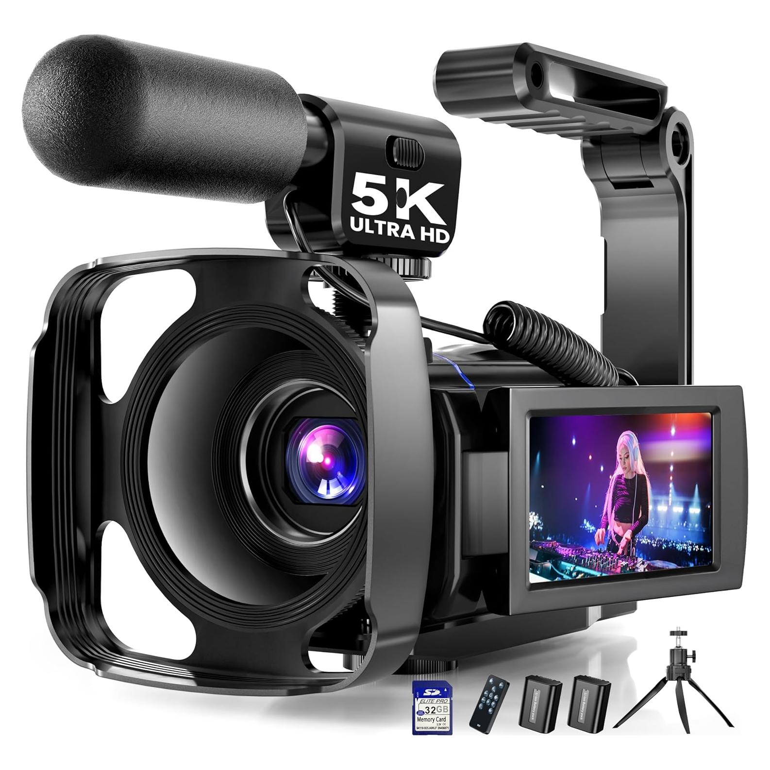 Cámara de Video 5K BREGOO con Pantalla Táctil 3" y Zoom 16X