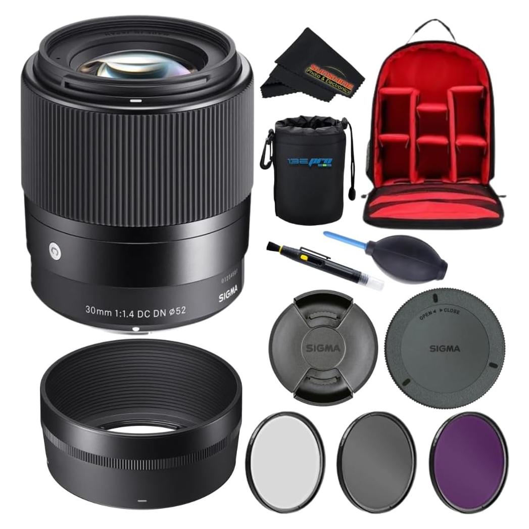 Lente Sigma 30mm f1.4 DC DN para Sony E - Paquete Deluxe