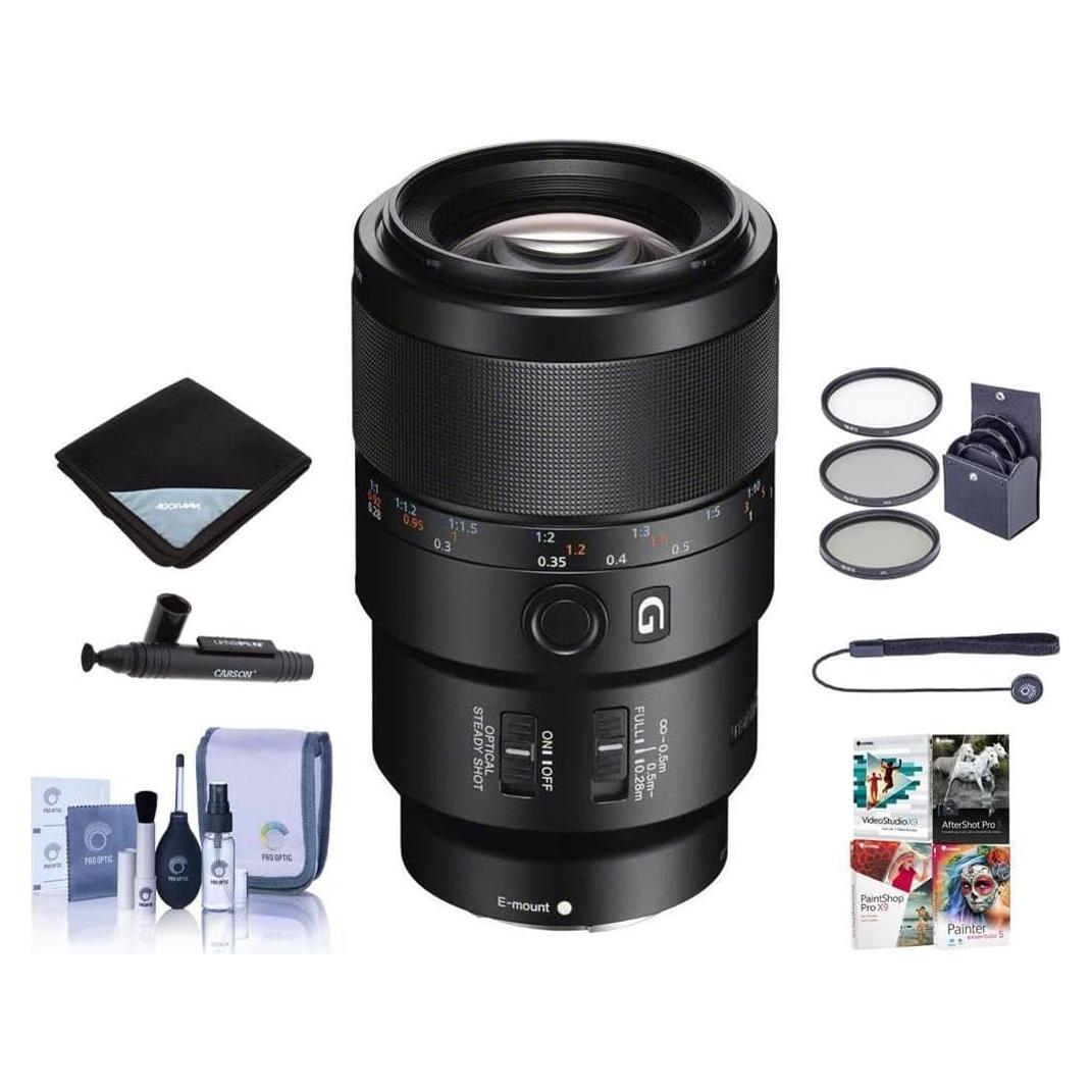 Lente Sony FE 90mm f/2.8 Macro G OSS + Kit de Filtros 62mm