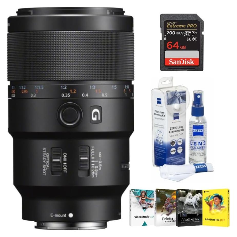 Lente Macro Sony FE 90mm f/2.8 G OSS E-Mount + Accesorios