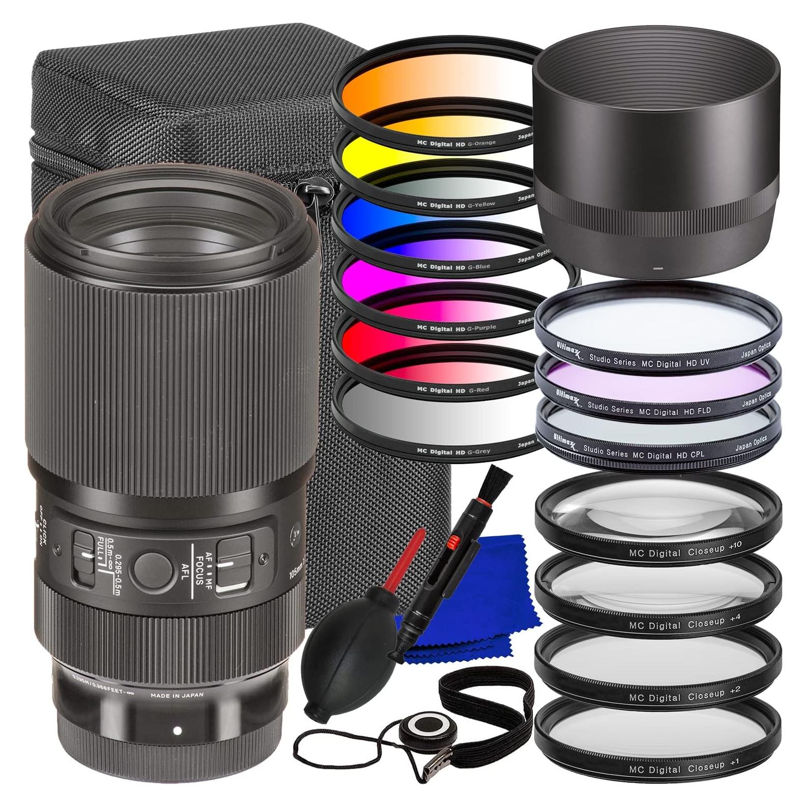 Lente Macro Art Ultimaxx 105mm f/2.8 DG DN + 22 Filtros