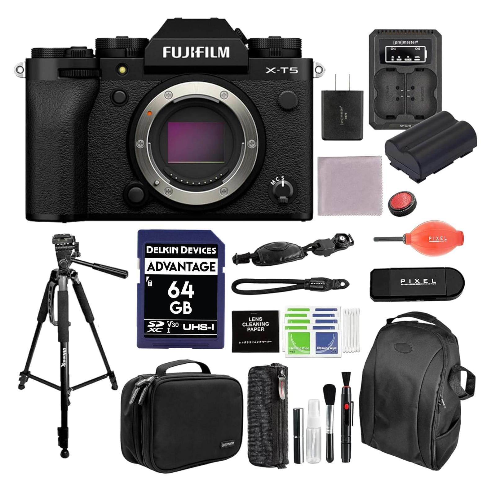 Cámara Sin Espejo Fujifilm X-T5 Negra + Accesorios Completo