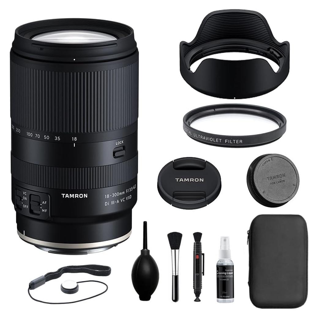 Lente Tamron 18-300mm f/3.5-6.3 Di III-A VC VXD Canon RF + Filtro UV