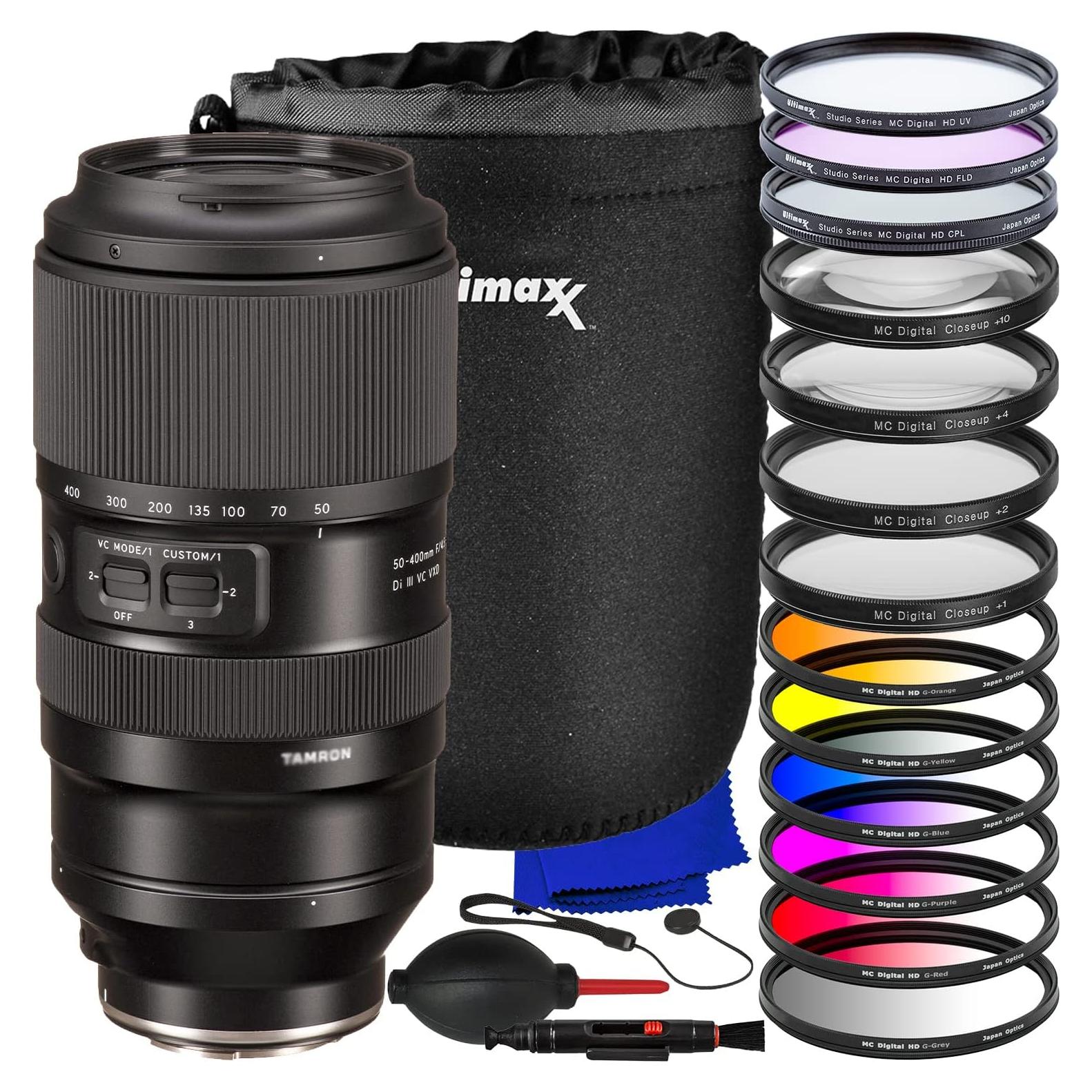 Lente Ultimaxx 50-400mm f/4.5-6.3 Di III VC VXD + Filtros