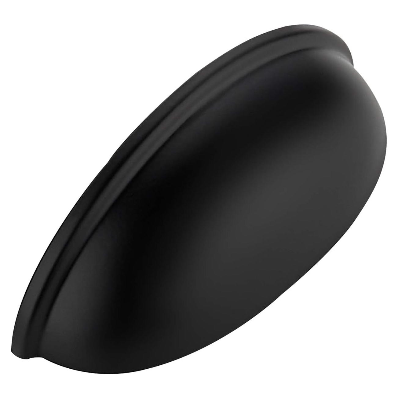 Ravinte 15 Pack 3" Drawer Pulls Flat Black Cabinet Cup Pulls Kitchen Hardware Cabinet Handles Drawer Handles Knobs 3 inch Hole Center