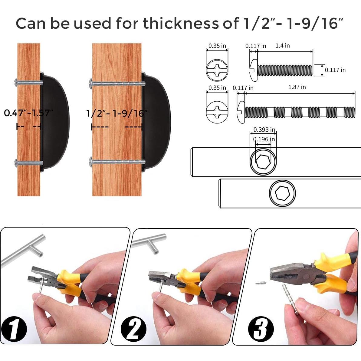 Ravinte 15 Pack 3" Drawer Pulls Flat Black Cabinet Cup Pulls Kitchen Hardware Cabinet Handles Drawer Handles Knobs 3 inch Hole Center