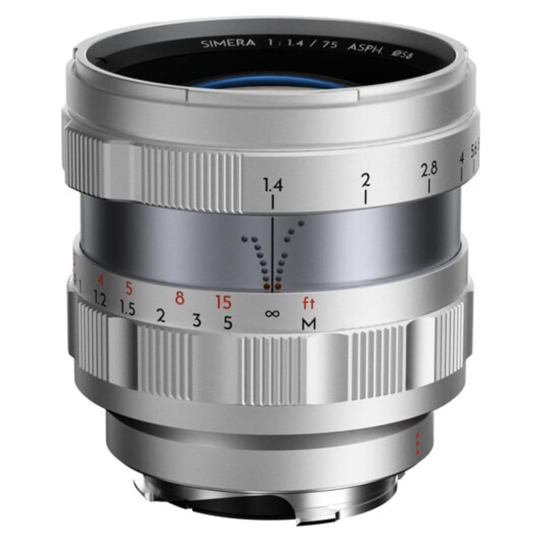 Lente Simera 75mm f/1.4 ASPH para Leica M - Plata