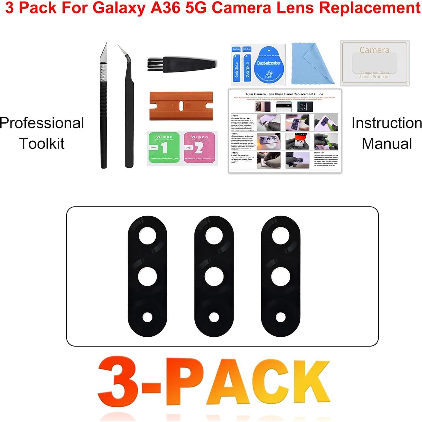 Kit de Reemplazo Cristal Lente Cámara Samsung Galaxy A36