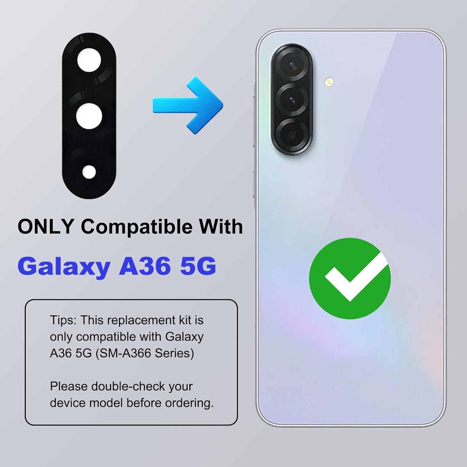 Kit de Reemplazo Cristal Lente Cámara Samsung Galaxy A36