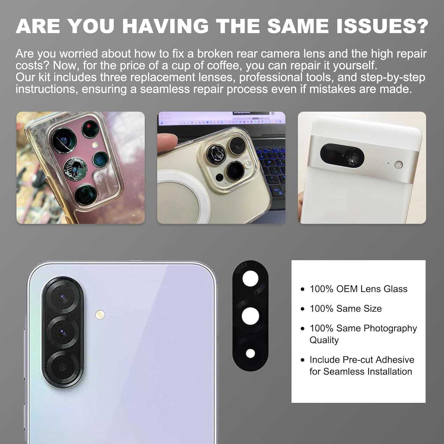 Kit de Reemplazo Cristal Lente Cámara Samsung Galaxy A36