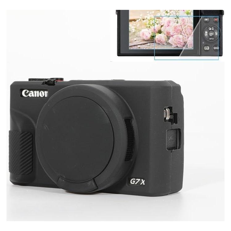 Funda de silicona y protector de pantalla para Canon G7X3