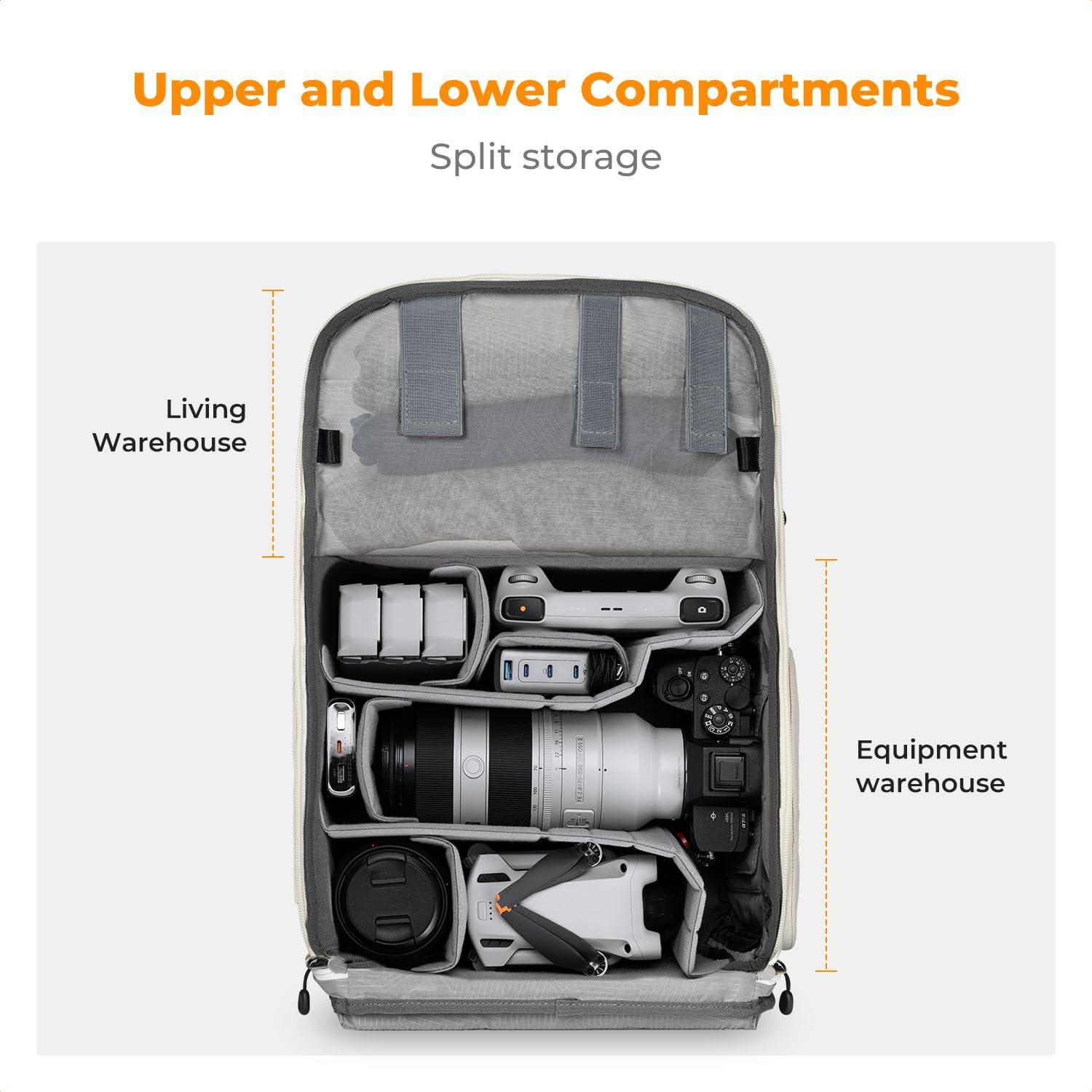 Mochila para cámara K&F Concept 20L con compartimento para laptop