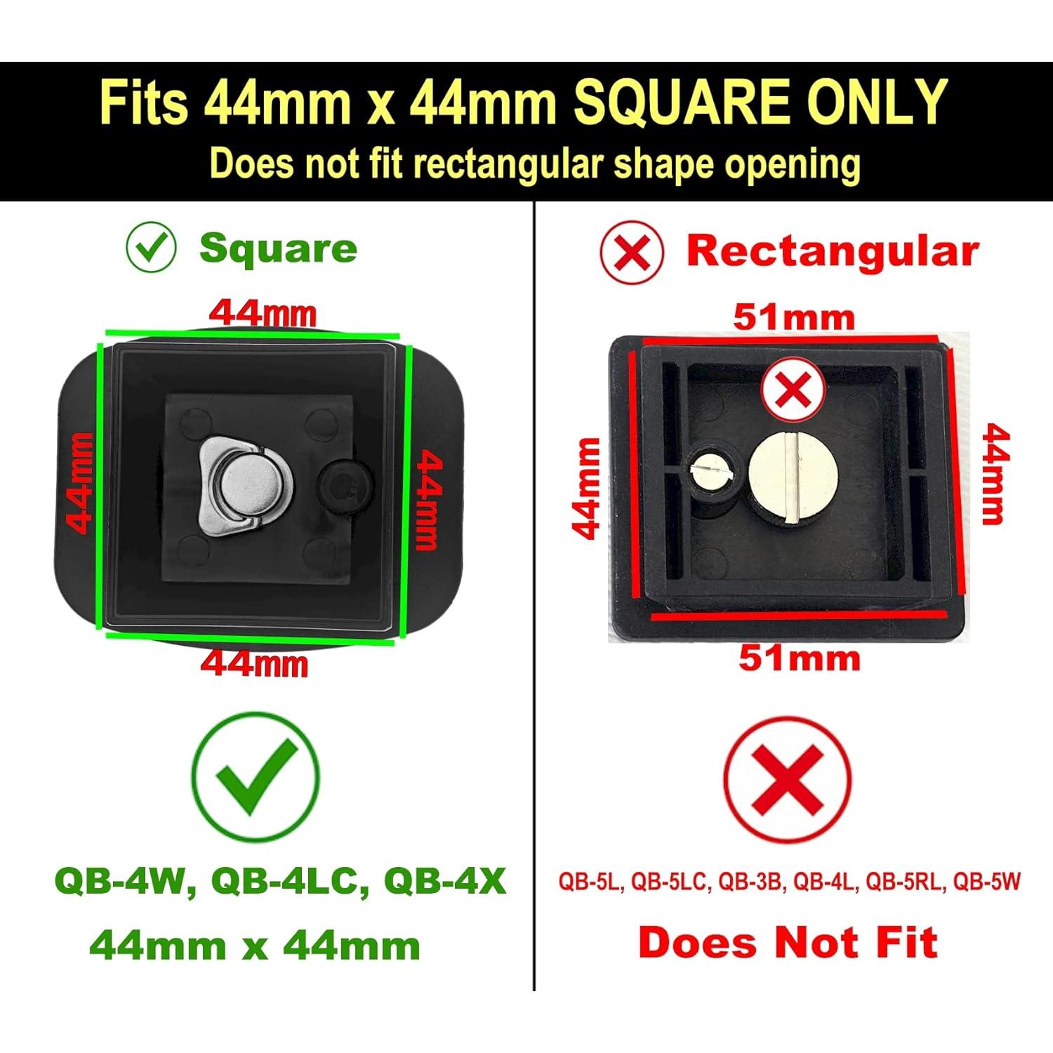 Adaptador de Montaje DaVoice QB-4W para Trípodes 44mm
