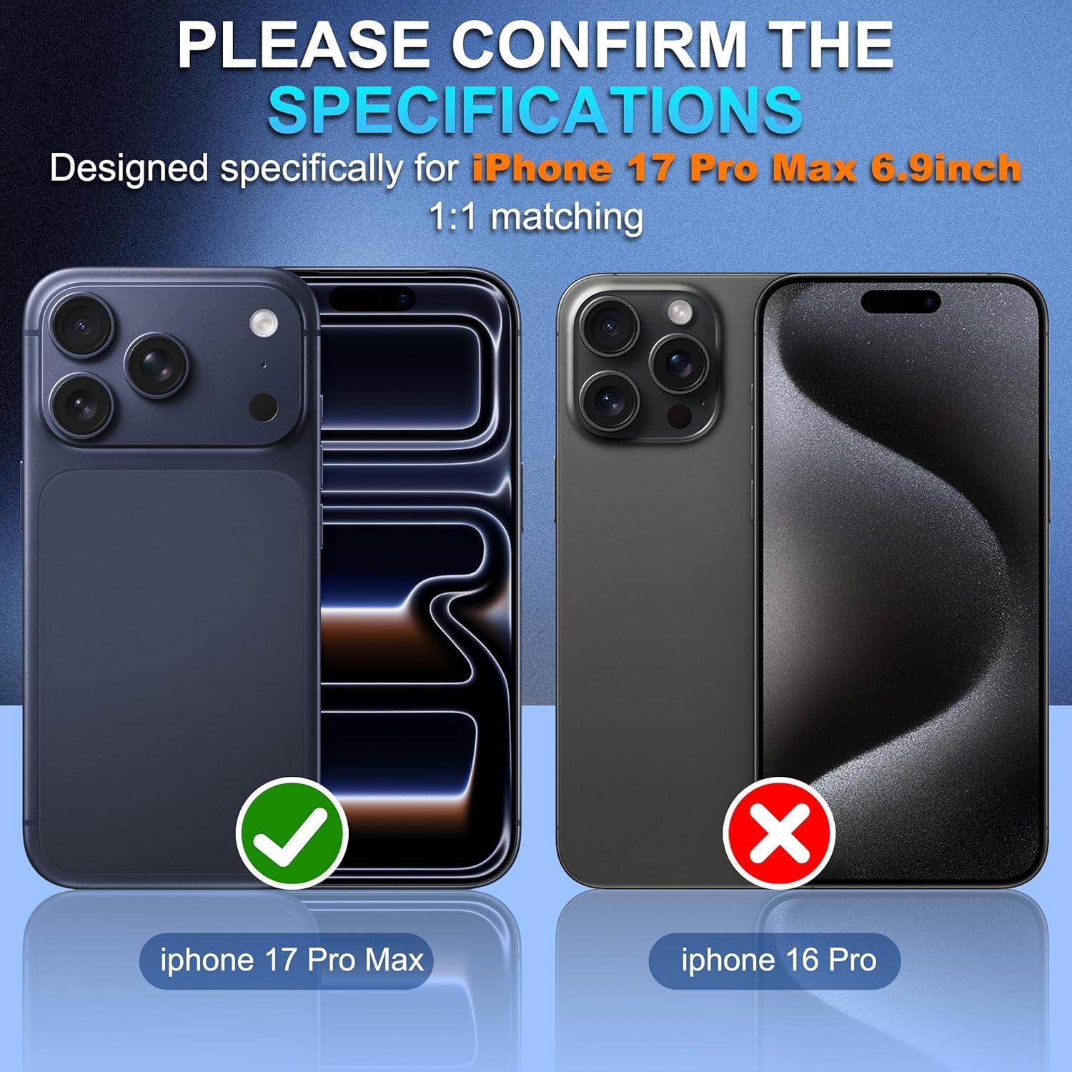 Protector de Lente de Cámara Suoman para iPhone 17 Pro Max - Vidrio Templado Azul