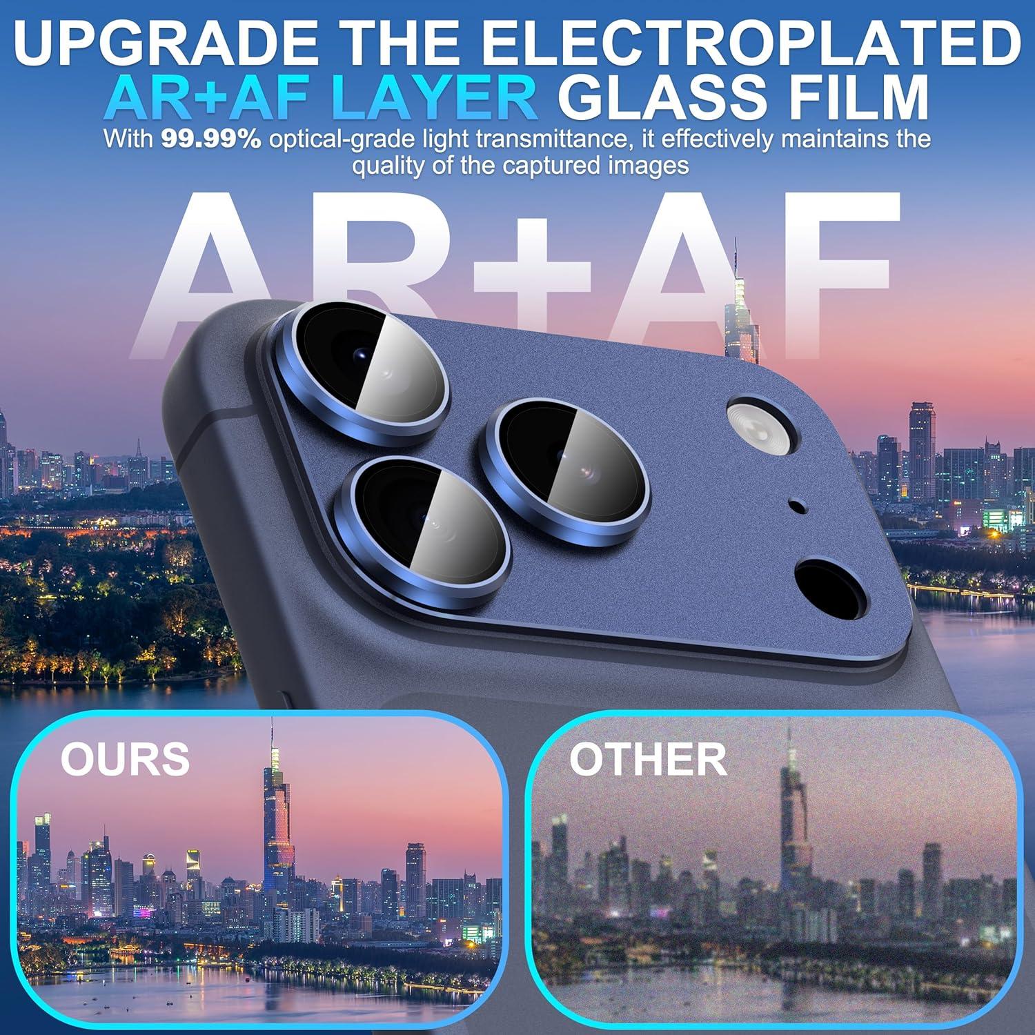 Protector de Lente de Cámara Suoman para iPhone 17 Pro Max - Vidrio Templado Azul