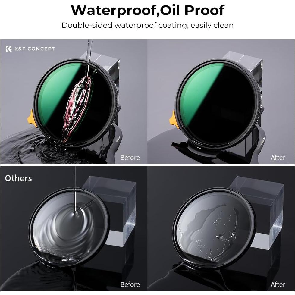 K&F CONCEPT 82mm Black Diffusion 1/4 Effect & Variable ND2-ND32 ND Filter 2-in-1 for Camera Lens with 28 Multi-Layer Coatings (Nano-X Series)