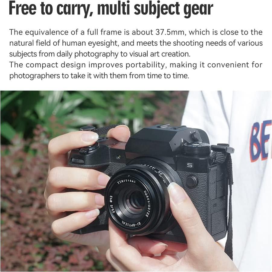 Lente TTArtisan 25mm F2 para Canon RF - Enfoque Manual