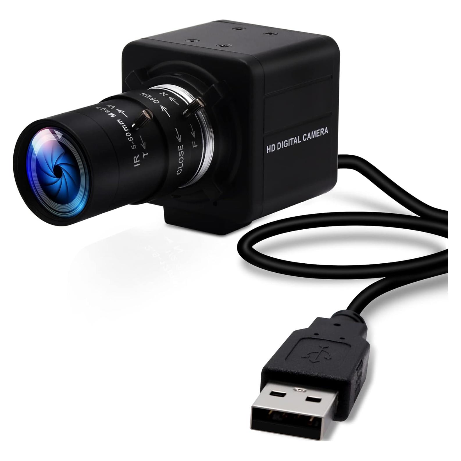 Cámara USB 8MP IFWATER Varifocal 5-50mm Plug and Play