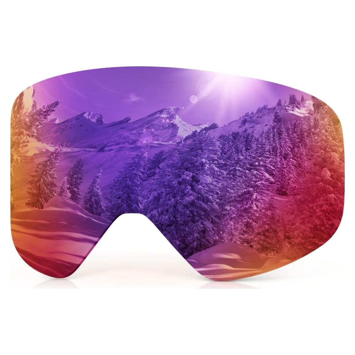 Lentes de Reemplazo SNOWALVA UV400 Doble Capa 10 Colores
