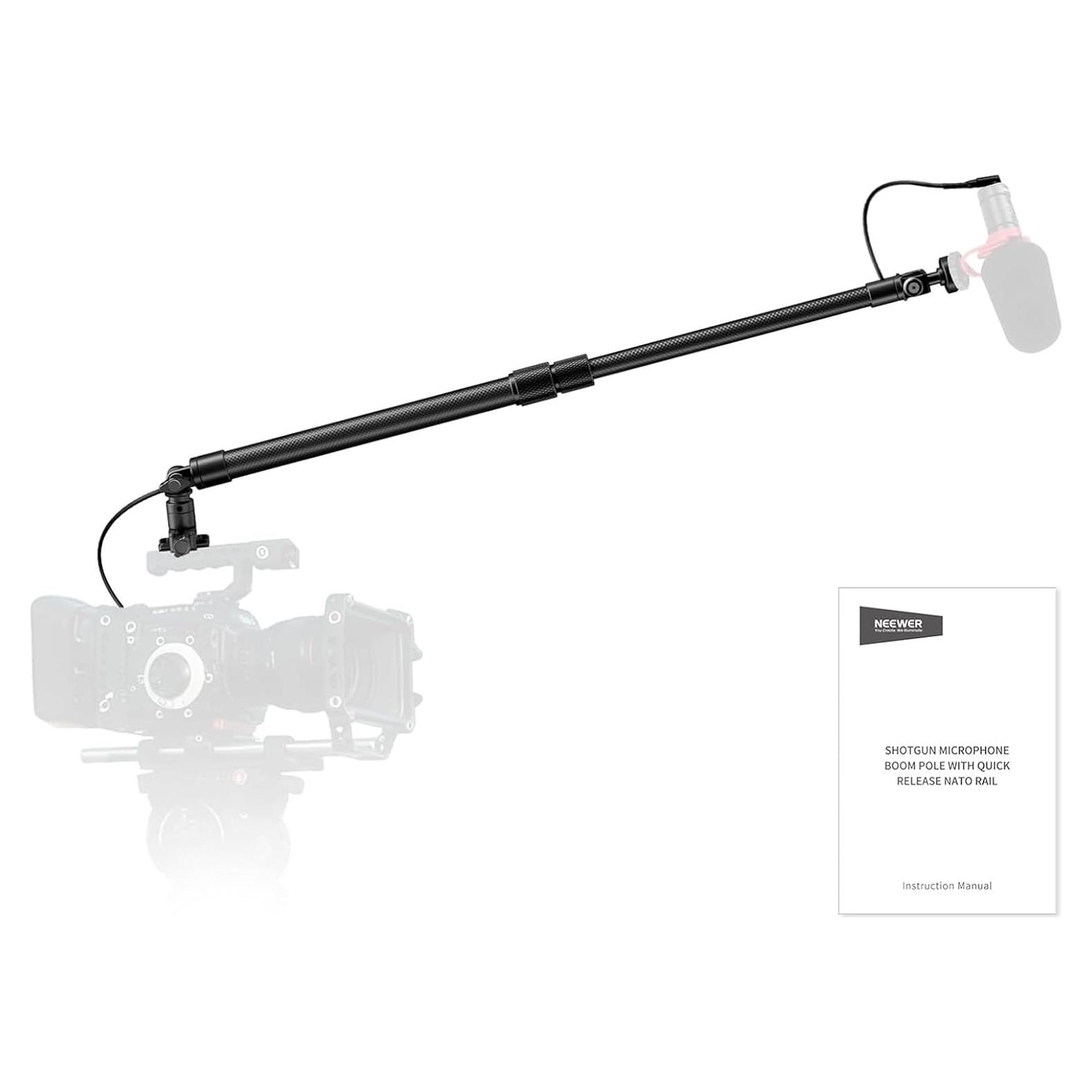 Palo de Micrófono NEEWER BP01 Fibra de Carbono 44-92cm