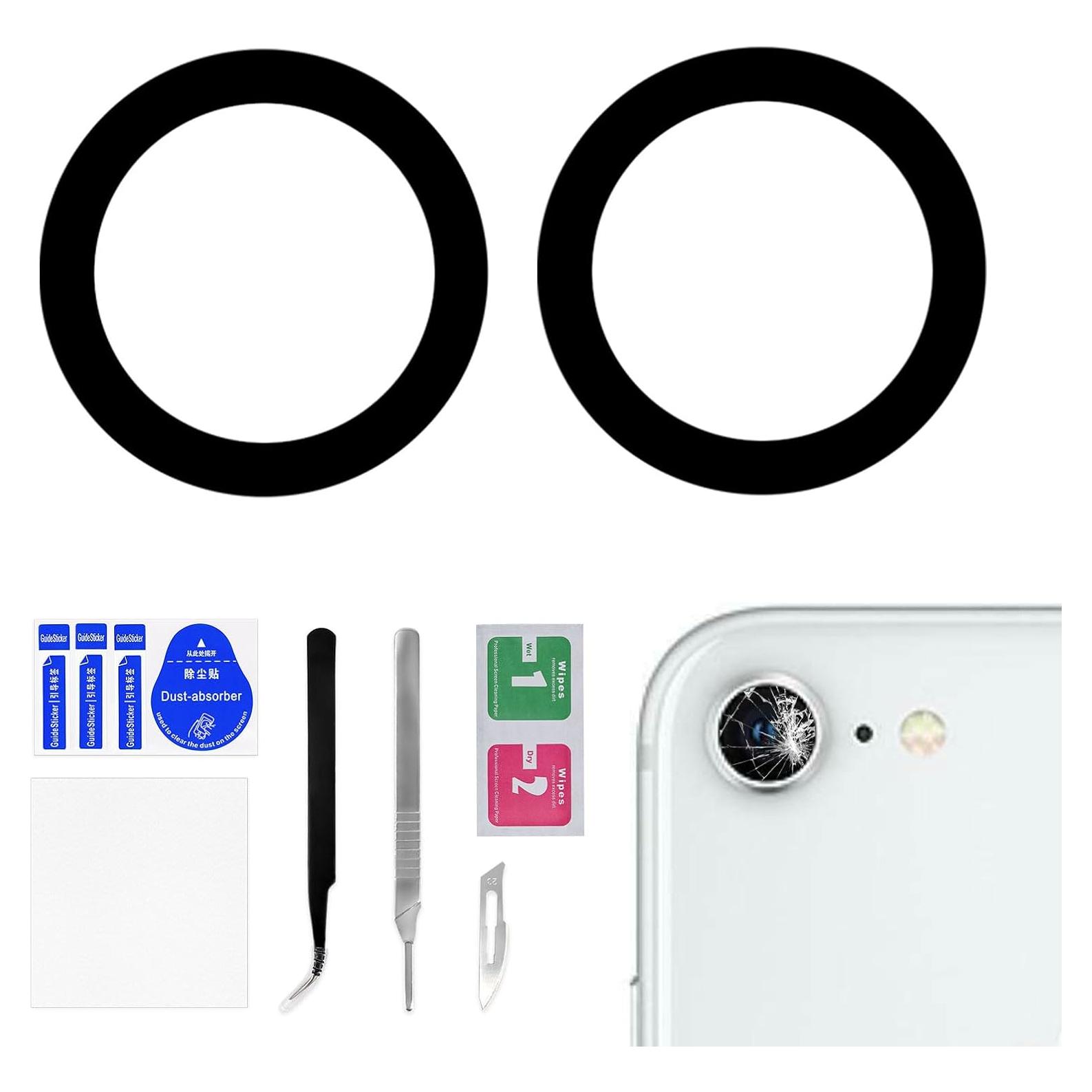 2 Sets Reemplazo Lente Cámara Trasera OEM iPhone 7/8/SE 2020