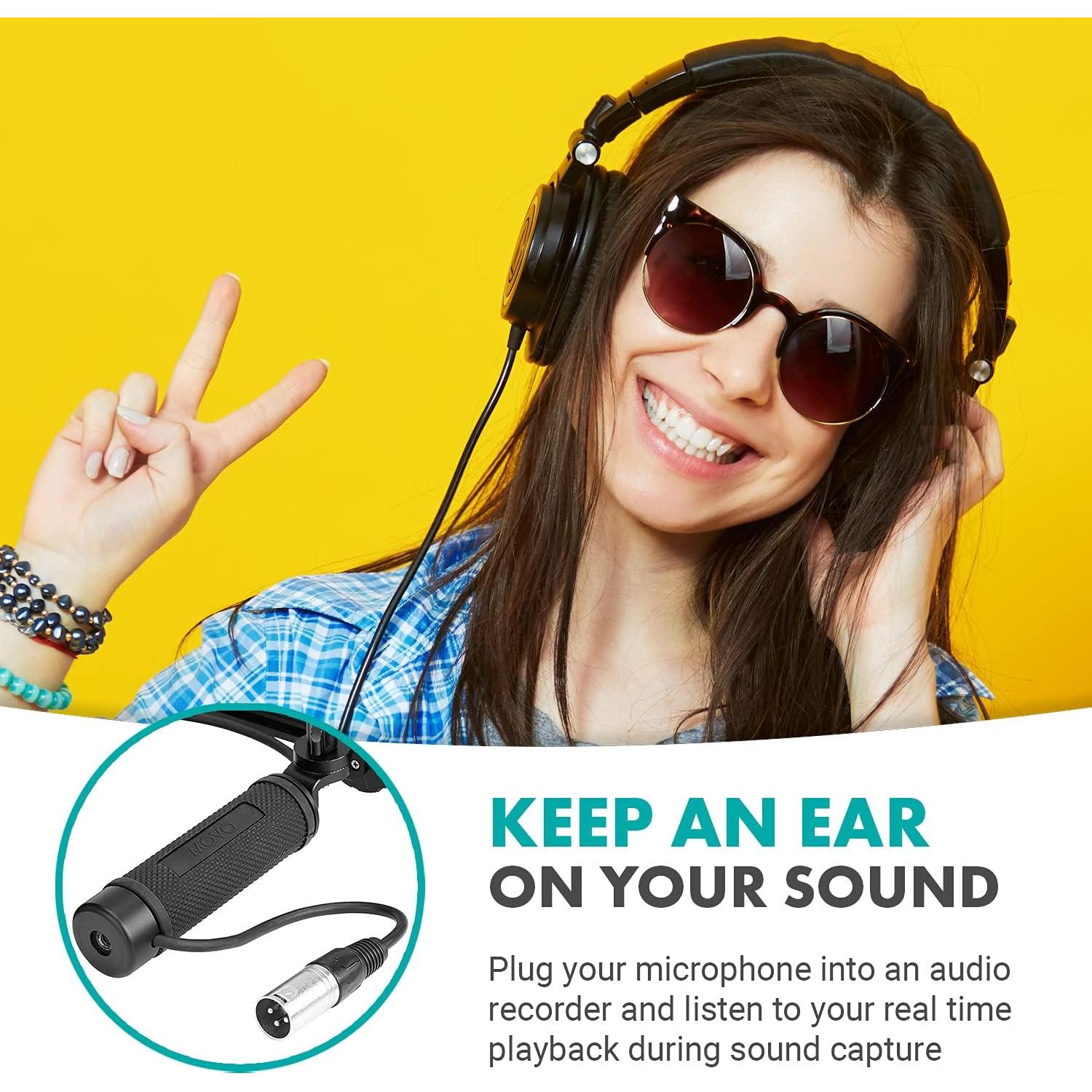 Micrófono Movo BWS1000 Shotgun con Blimp y Accesorios