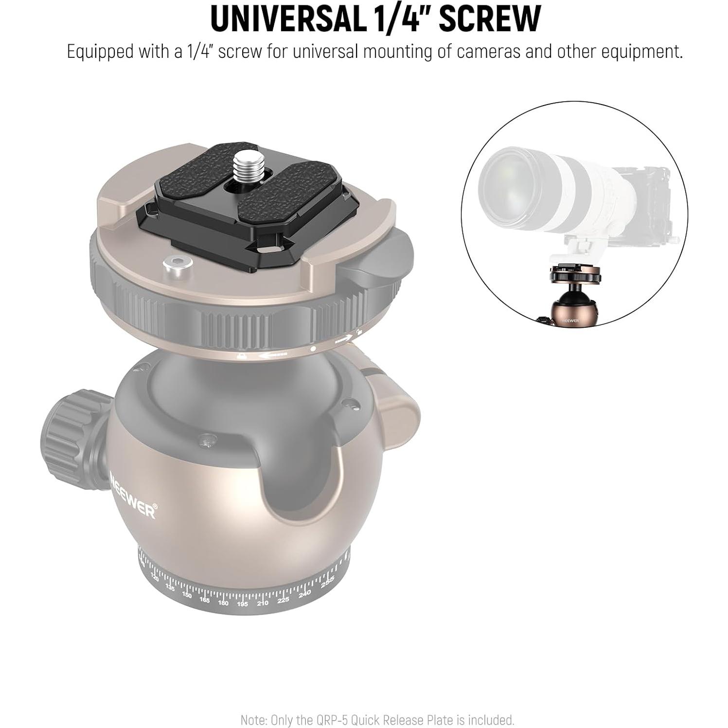 Placa de Liberación Rápida NEEWER QPR-5 38mm Cuadrada