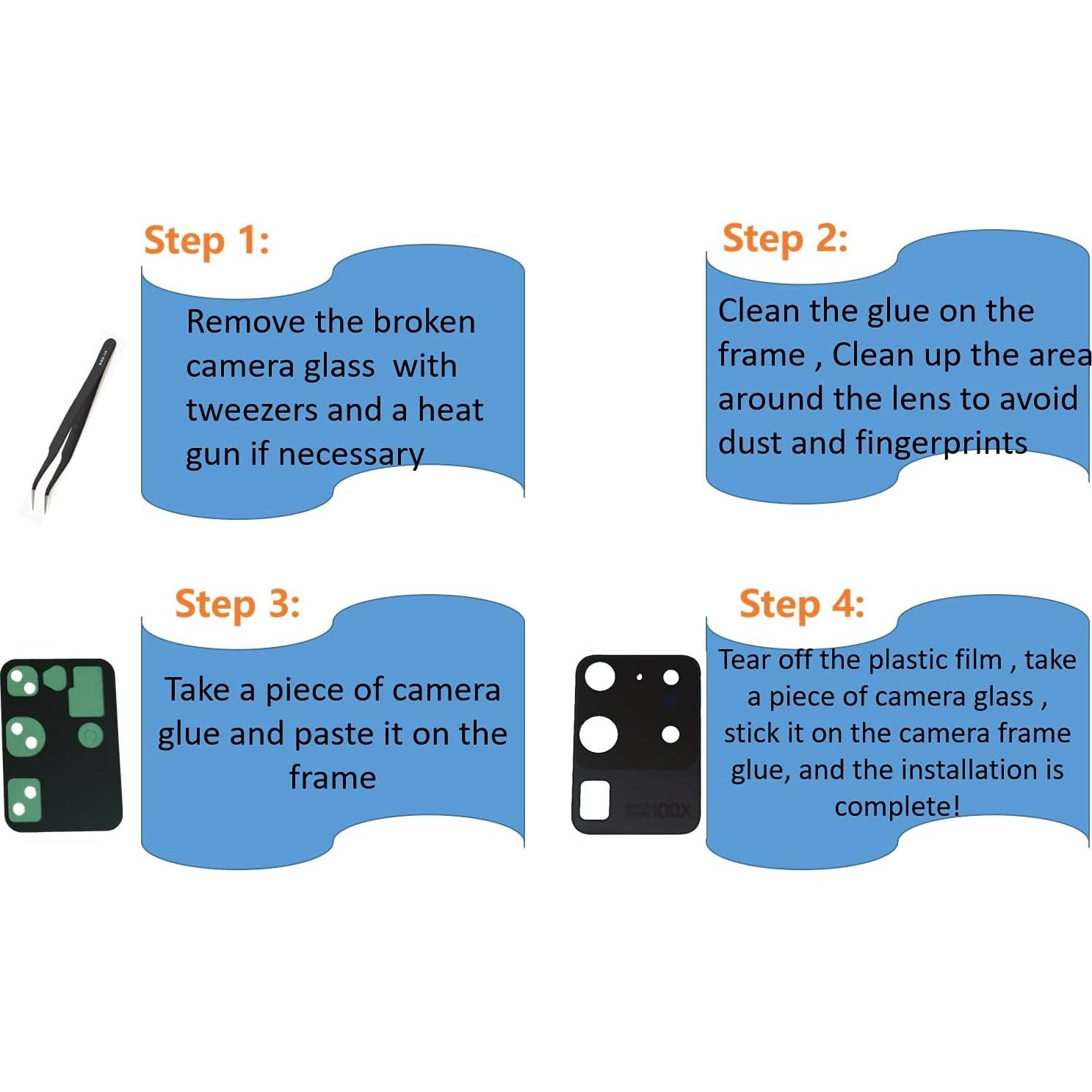 Cristal de Cámara Trasera Samsung Galaxy S20 Ultra 5G