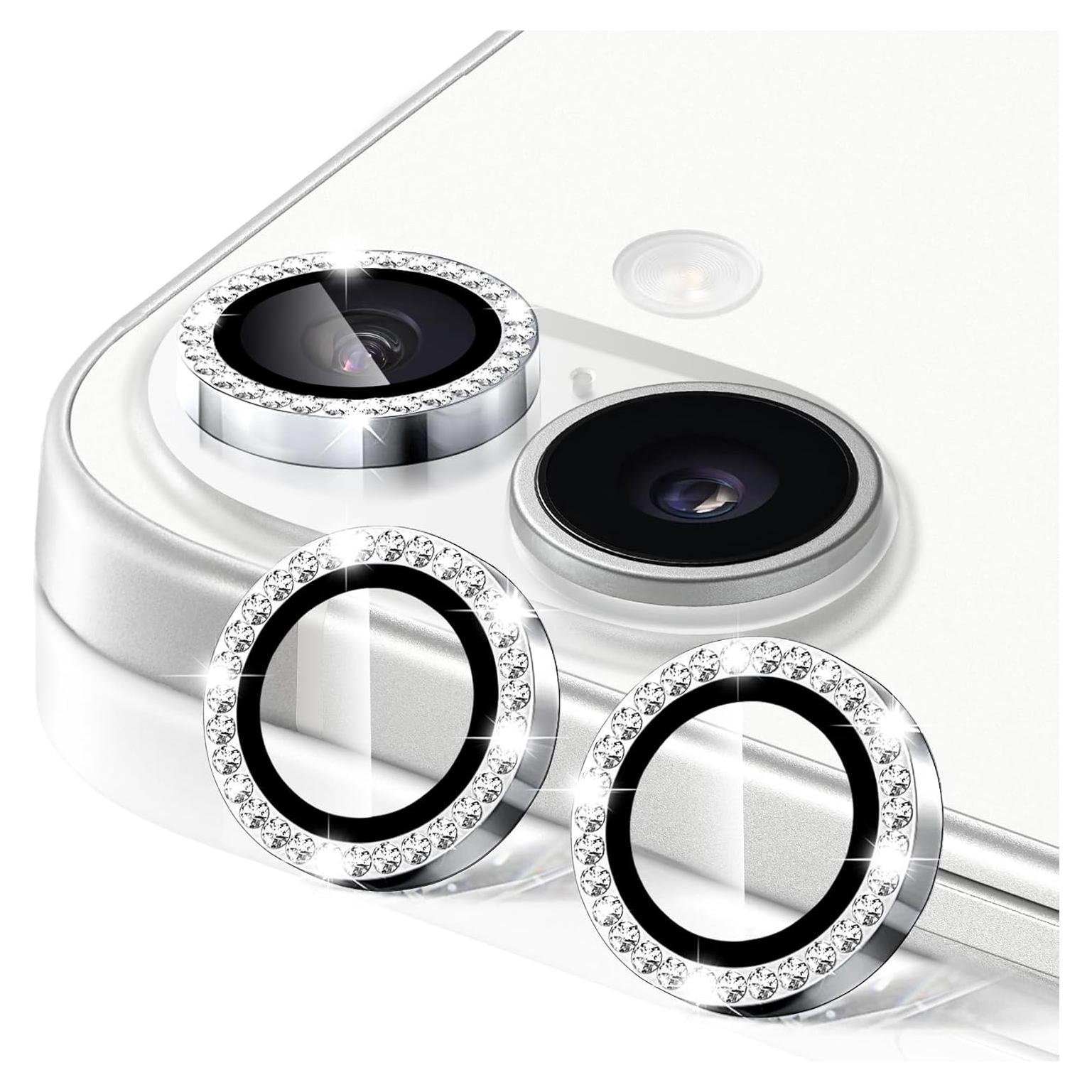 Protector de Lente de Cámara Hsefo para iPhone 17, Vidrio 9H Plata