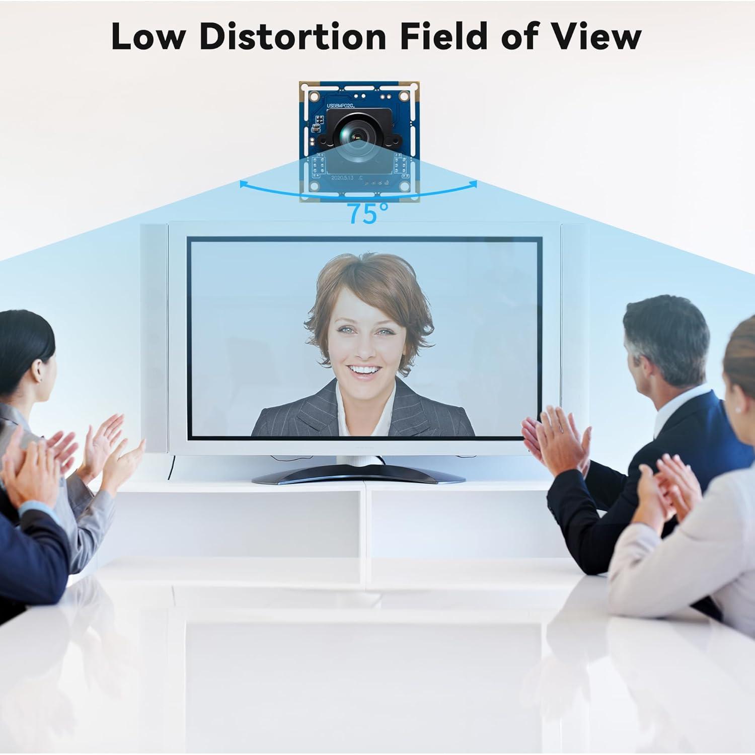 Módulo de Cámara USB 8MP ALPCAM Lente Sin Distorsión 75°