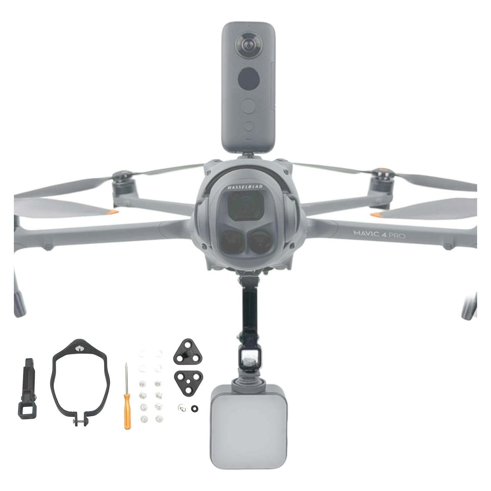 Soporte de extensión 2-en-1 Honlyn para DJI Mavic 4 Pro y GoPro