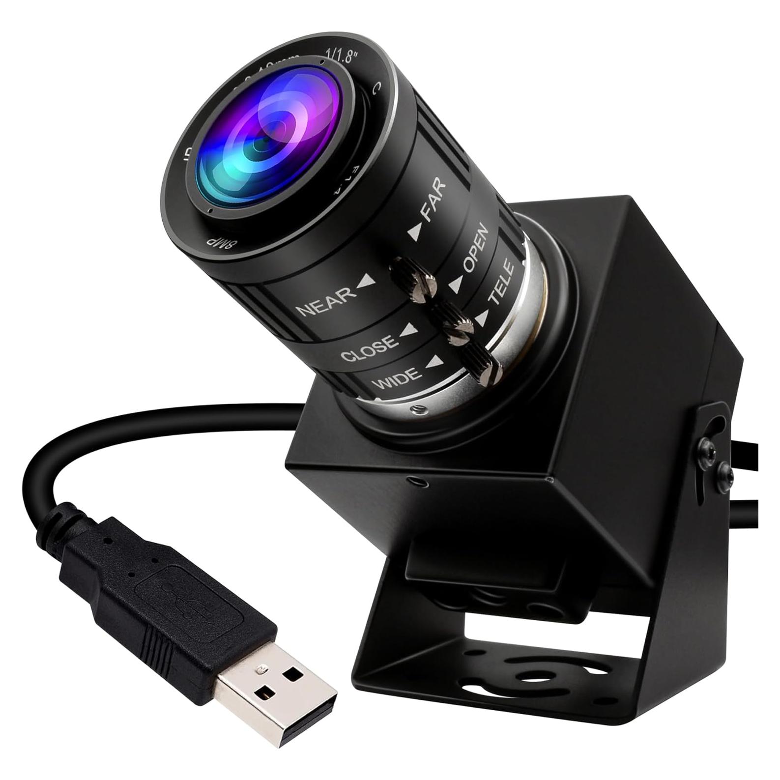 Cámara USB ELP 48MP con Zoom Manual 3X para PC y Raspberry Pi