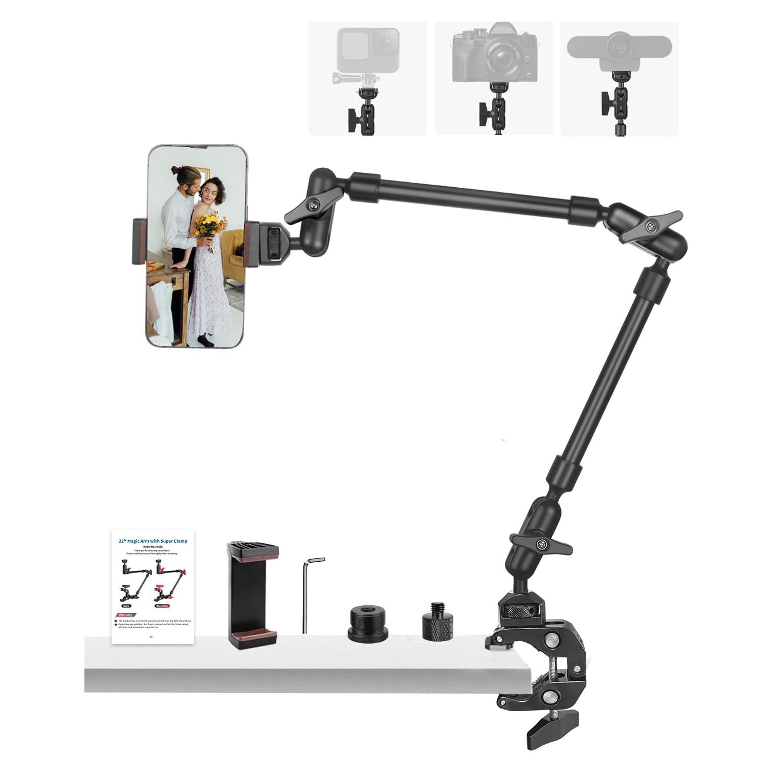 Brazo Mágico 22" JEBUTU con Abrazadera y Adaptadores