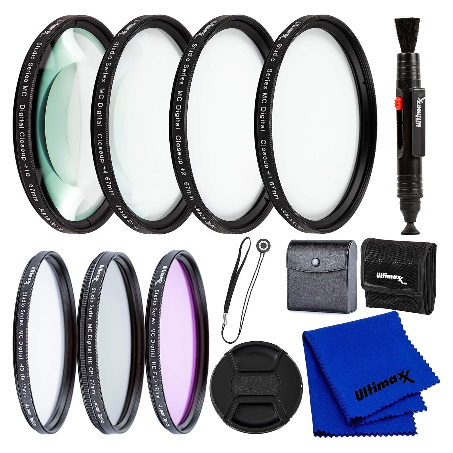 Kit de Filtros de Lente Ultimaxx 72mm UV CPL FLD + Macro