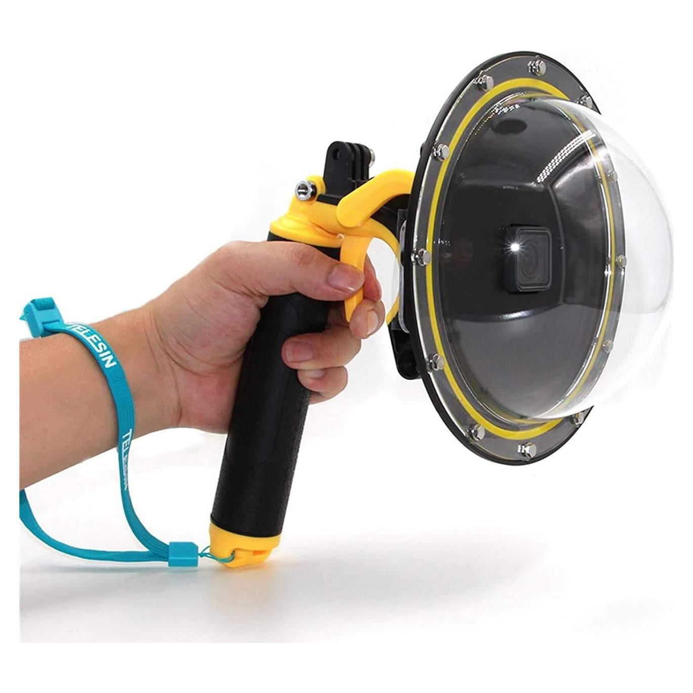 Puerto Domo TELESIN para GoPro Hero 7/6/5 - Funda Impermeable