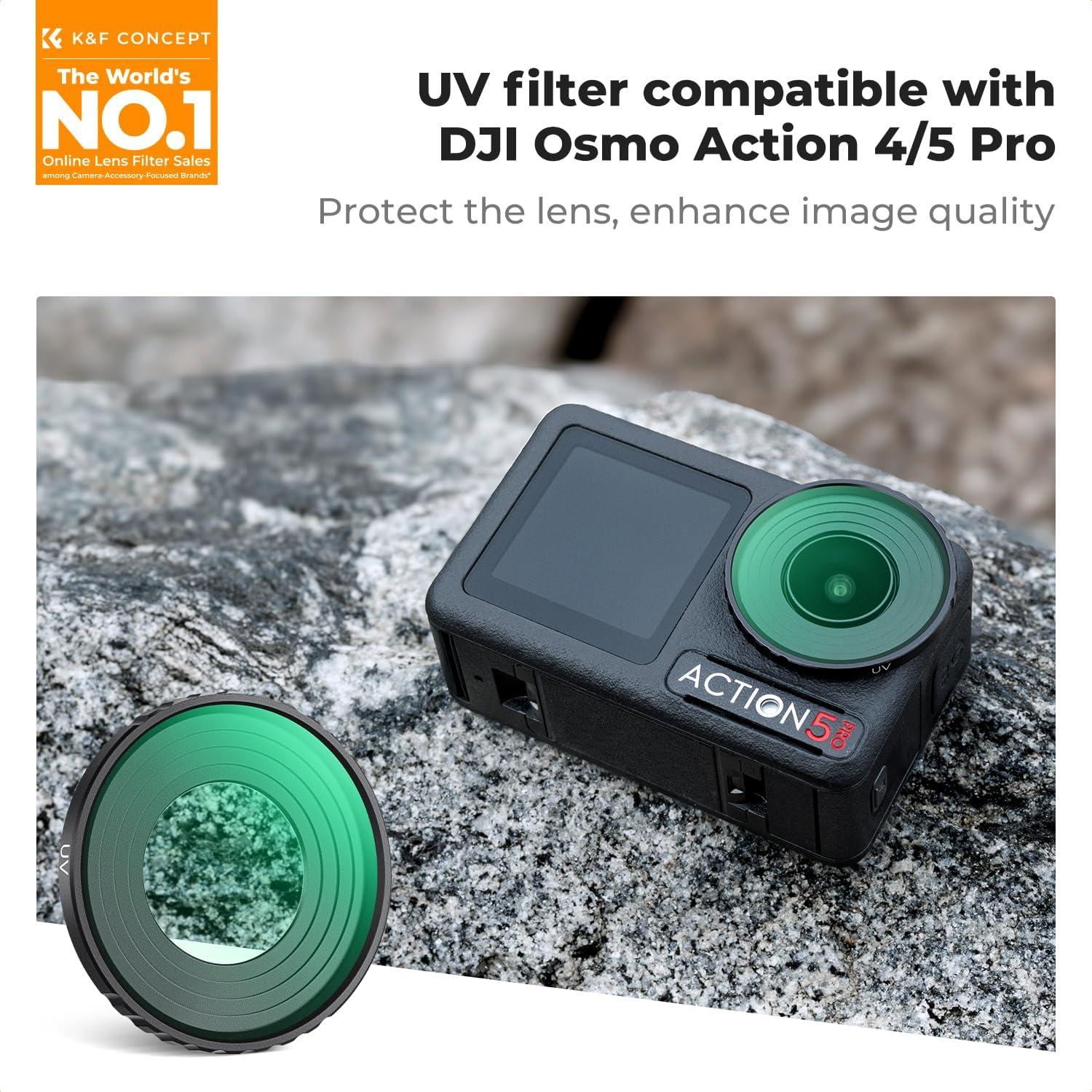 Filtro UV K&F Concept para DJI Osmo Action 5 Pro/4 - Vidrio Óptico HD