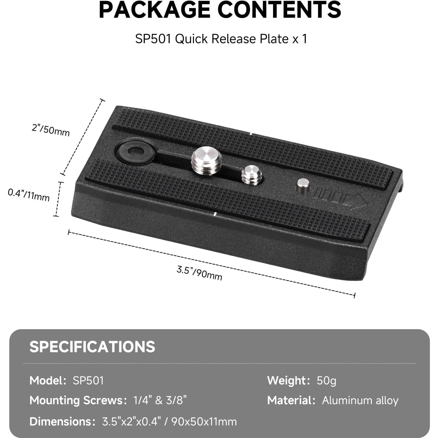 Placa de Liberación Rápida Deslizante Avella SP501 9cm