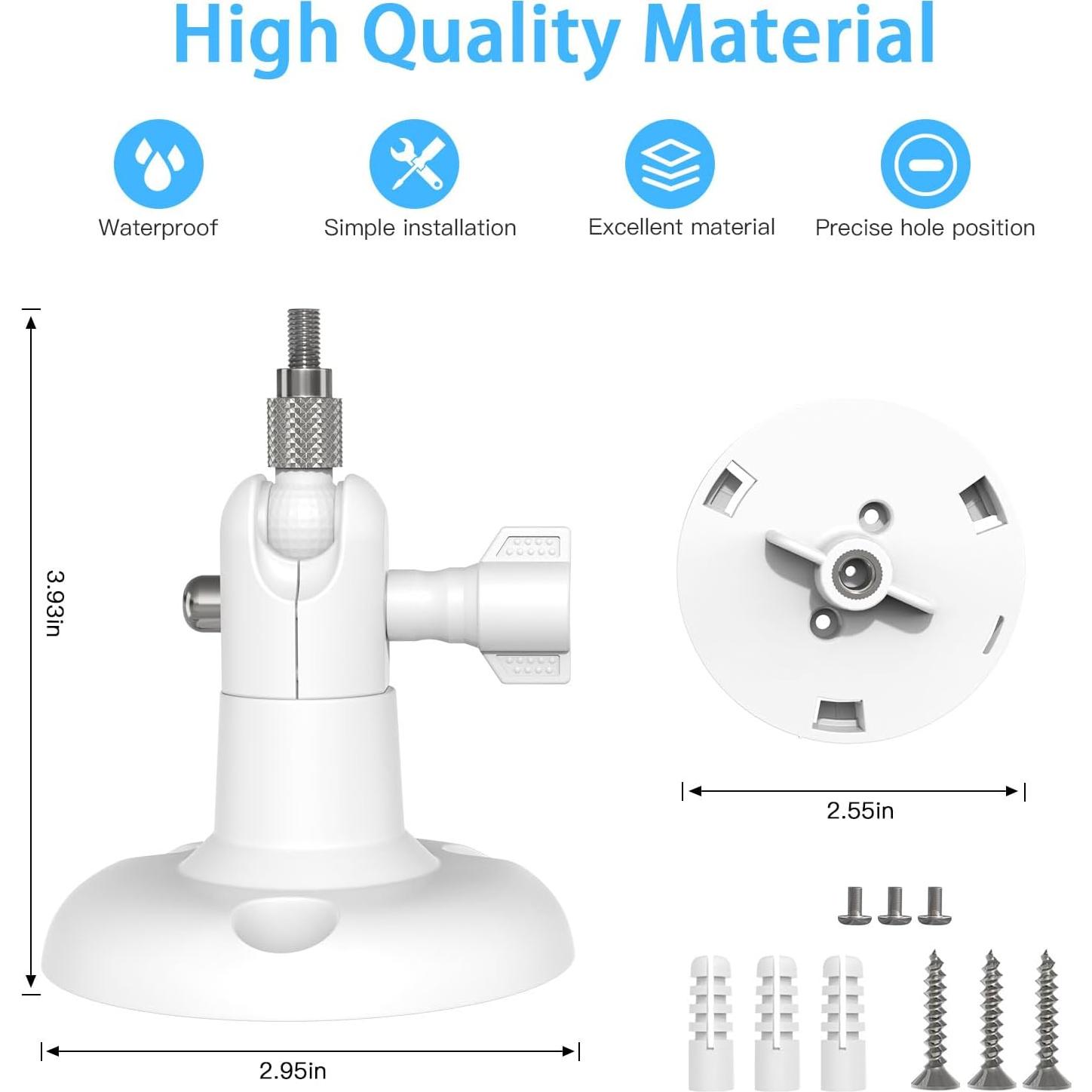 Soporte de Pared Ajustable VOMENC para Cámara Pan Tilt Blanco