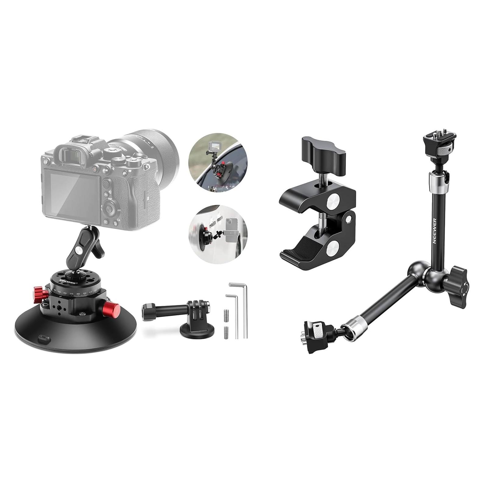 Soporte de Ventosa NEEWER 15.2cm con Brazo Mágico 28cm